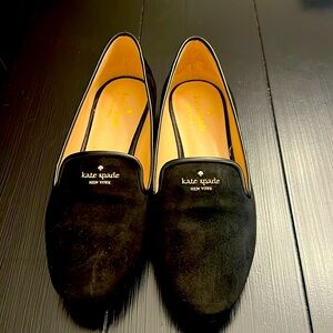 Kate Spade black suede flats. Worn once. Box included if desired.